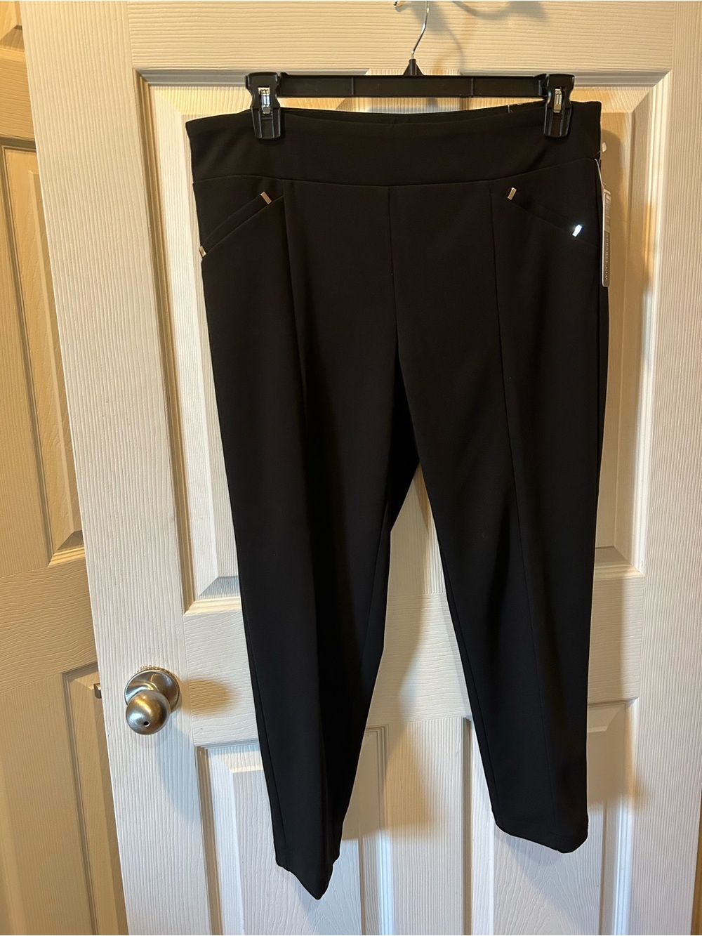 Soho Apparel PXL Petite XL Black Straight-Leg Pants Polyester/Spandex NWT